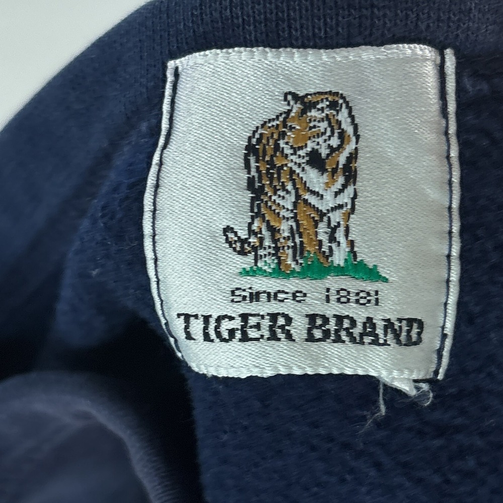VTG 90s Tiger Brand Bluenose Nova Scotia Embroidered Crewneck Sweatshirt Large - Picture 4 of 6